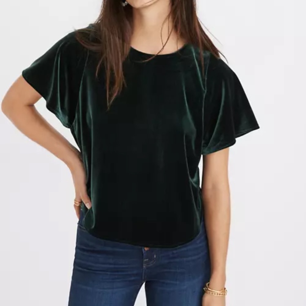 Madewell Velvet Butterfly Top